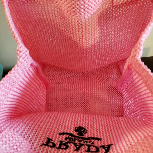 Prada Small Pink Raffia Woven Tote Bag NIB - Picture 5 of 6